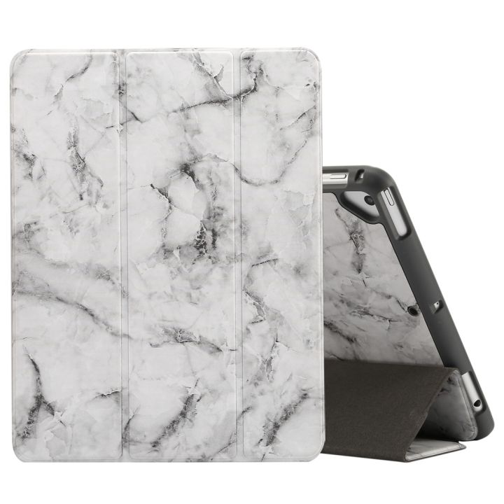 (New) Marble Texture Pattern Horizontal Flip Case for iPad 9.7 , with Three-folding Holder & Pen Slots