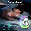 New Electric Fan RGB Lighting Fan USB Rechargeable Desktop Fan Home Office Silent Colorful Fan.Multifunctional Colorful Desktop Small Fan, Portable Floor Mounted Fan with Light, USB Charging Personal Fan, air Circulation Fan, 5-Lights.. 
