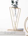 Hydroponics Glass Vase Iron art Flower Stand Metal Plant Holder Table Ornament Home Decor. 