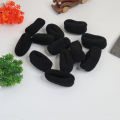 12 PCS EXTRA LARGE SIZE ELASTIC HAIR PONI TAIL FOR LONG HAIRS FLEXIBLE HAIR TIES RUBBER  PONY BAND BLACK PONYTAIL FOR GIRLS & WOMEN. 
