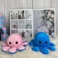 Reversible Octopus Plush, Adorable, Soft Cotton Soft, Double Sided Gift for Kids, Emotional Flap. 