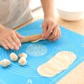 Non-Stick Silicone Silicone BPA-Free Baking Mat, Dough Rolling Mat Heat Resistant Pad Pastry Board Silicone Pastry Mat with Measurement. 