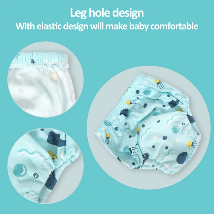 Baby%20Washable%206%20Layers%20Baby%20Cloth%20Diaper%20Reusable%20Cotton%20Elastic%20Waist%20Cloth%20Diapers%200-18KG%20Nappy%20learning%20pants%20(Random%20colors)%20-%20Image%204