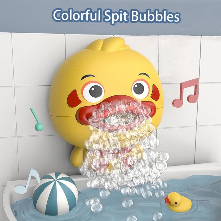 1pc Baby Bath Toys Bubble Machine Duck Music Kids Bath Toy Bathtub Soap Automatic Bubble Maker Baby Bathroom Toy For Children
