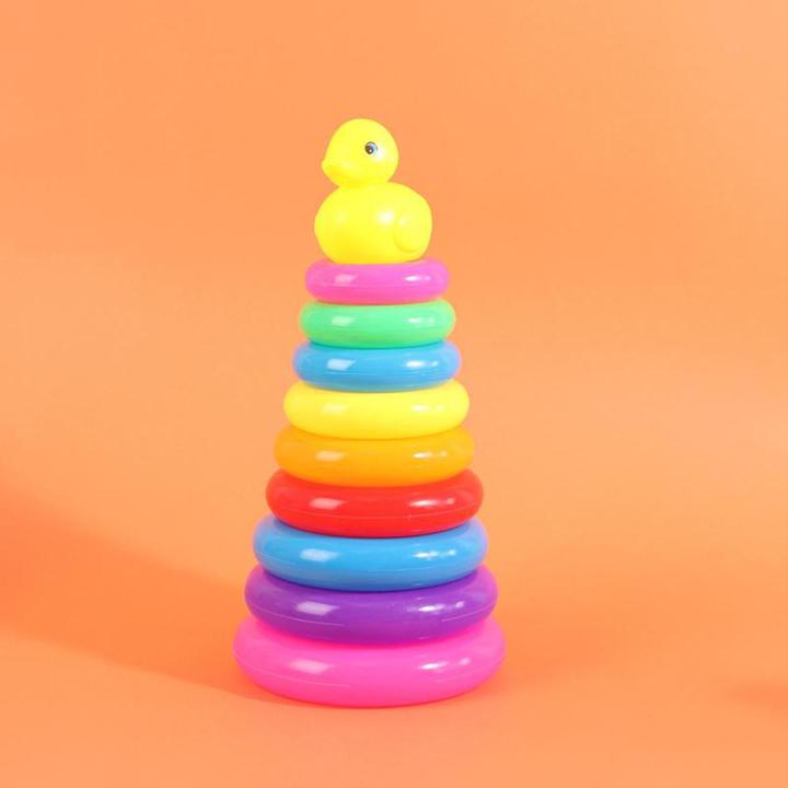 Rainbow%20Tower%20with%20Little%20Yellow%20Duck%20Sorting%20Stacking%20Building%20Blocks%20Tower%20Circle%20Rings%20Early%20Education%20Toy%209%20Pcs%20-%20Image%205