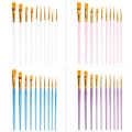 Lonely Finger 10pcs Artist Paint Brushes Set Nylon Hair Plastic Handle for Acrylic Oil Watercolor Professional Art Painting Kit. 
