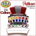 Pelikan 24 Transparent Watercolour Set, Watercolor Set,  Water Colors Paint Set , Water Colour For Professional Artist. 
