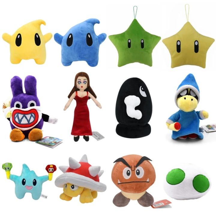 Iruriuiyt Mario Pauline Kamek Princess Peach Toadette Bullet Bill Super Star Koopa Turtle Toad Daisy Rosalina Luigi Plush Stuffed Toys