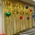 Foil Curtains/Back Drop -Size 3.5 x 6.5 Feet Imported  Premium Quality Back Drop For Birthday Party Decorations, Available in All Colors. 