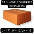 E-Commerce & Home Shifting Plain Box 5 PLY Best Quality-Pack of 1 & 2 Box-Plain Packing Box-(L x 17 ,W x 12 ,H x 13 ,) Inch Bundle of 20 Box -Shipping Boxes ,Packing Material,Gift Boxes. 