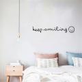 Ins Korean Style Keep Smiling Wall Sticker Home Decor Stickers Bedroom Living Room Bar Removable Wallpaper Ov475. 