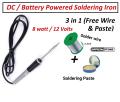 DC Battery Powered 12 Volts 3 In 1 Soldering Iron Kavia Soldering Wire Soldering Paste. 