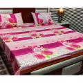 Pure Cotton King Size Bed Sheet 3 Piece Printed Bedsheet. 