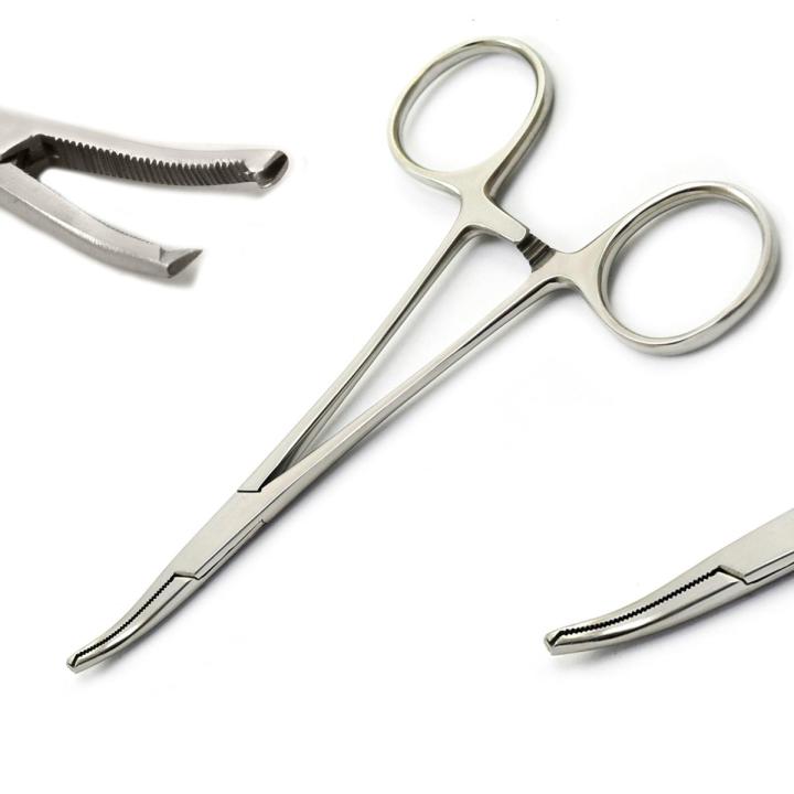 Export Quality Stainless Steel Medical Mosquito Kocher Forceps Curved Surgical Hemostatic Locking Pliers