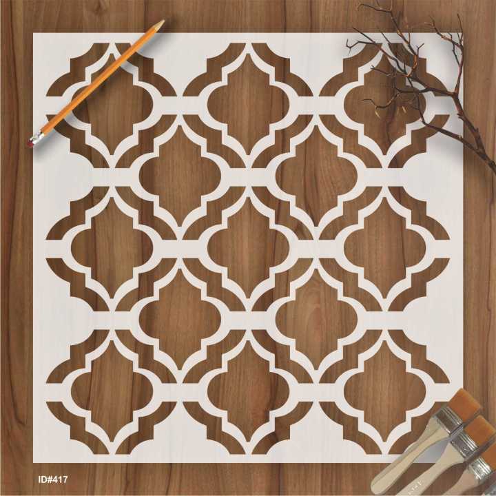 Double Moroccan Pattern  Reusable Stencil Airbrush Painting Wall Art DIY Home Decor Scrap booking Album Crafts