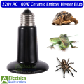 100W Ceramic Heat Emitter, Reptiles Ceramic Heat Lamp Bulbs for Reptile,Tortoise,Coop,All Pet Spend Winter Emitting Brooder Coop Heater for Amphibian Pet & Incubating Chicken Incubator by Electrica. 