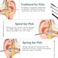 SP Dealz 6 pcs Ear Wax Removal Kit - Ear Q Tip Pick Curette Cleaning Reusable Earwax Cleaner Remover Medical Grade Stainless Steel Tool. 
