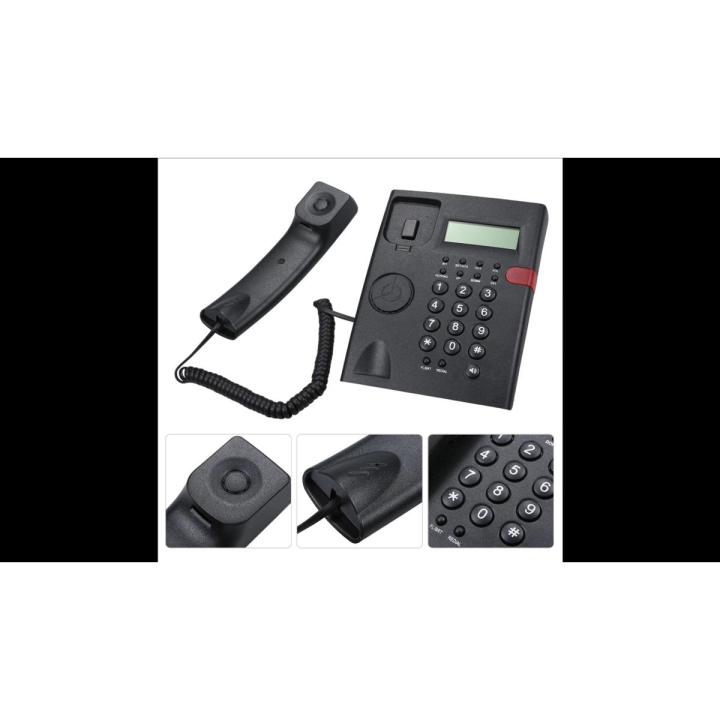 Loud Speaker White Or Black desktop Landline Set PTCL Set Phone Wired Desktop Telephone Set Time and Display Corded Handset Landline Set Telephone Set PTCL CLI with Caller ID  Calling Check  Telephone for Hotel Home Phone