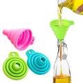 Pack of 2 Folding Universal Silicone Car Funnel: Foldable and Portable for Oil and Fluid Changes. 
