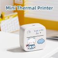 DOLEWA Mini Printer Portable Printer Thermal Printing Sticker Wireless Inkless Pocket Printer Self-adhesive Label 1200mAh. 