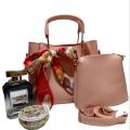 Girls and Ladies Soft Shoulder Handbag with Mini Side Pouch and Long Strap 7 x 7.5 x 3.5 Inch. 