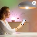 Wiz WiFi Color Smart LED Bulb- 9W (Eq. 60W) E27- Pack of 4- 16 million colors- Voice control with Google Assistant, Alexa or Siri shortcuts. 