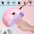 Modelones UV Nail Lamp With 48w Led Nail Dryer Pink. 