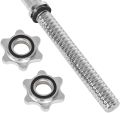 3ft Barbell for Weight Lifting, Barbell with Non-Slip Handle and Two Collars, Solid Iron Straight Bar for Home Gym Exercise Equipment, Barbell or Weight Bench (3ft). 