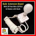 LED Bulb Extension Board, Extension Wire For LED Bulbs, 20 Feet Wire 23/76 with 13W LED Bulb, B22 Pin Type Holder Best Quality. 