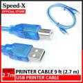 SpeedX Printer Cable 2.7 meter (9 feet) USB Printer Cable Blue. 