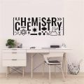 Art Letter Chemistry Wall Decal Classroom Laboratory Decoration Science Education Wall Sticker for Student,Bedroom Interior Decor Mural TM-63 (Black). 