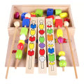 Puzzle Beaded Box  Beaded Puzzles  Beads  Early Learning  Wooden toys  Homeschooling  Sticks  beads with sticks  Toys & Games  Child Development  Shapes  Wooden Shapes  Wooden. 