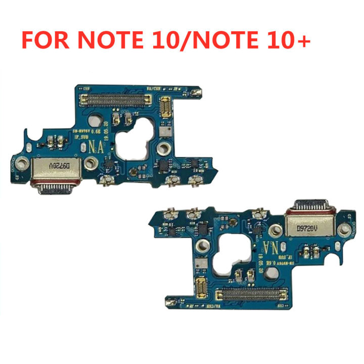 100% USB Charging Port Board Flex Cable Connector For Samsung Galaxy NOTE 10 PLUS N976V B N975F N975B N975U Microphone