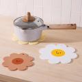 【Happier】 Sunflower Cute Insulation Pad Silicone Dining Table Mat Creative High Temperature Non-Slip Coaster Placemats Home Decor. 