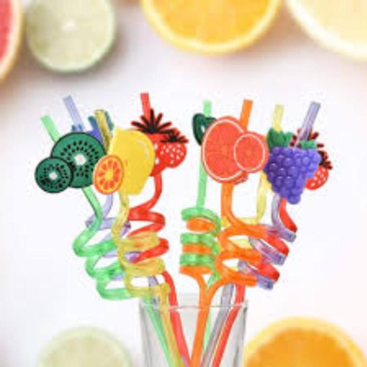 Multi design Twisted Straws - Pack of 4 - Perfect for Festival - Wedding - Drinking Juice