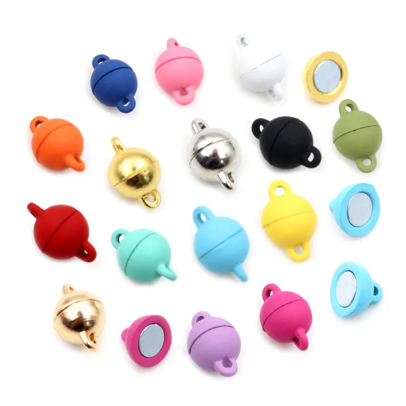 Pcs/set Love Heart Round Shaped Magnetic Connected Clasps Beads