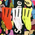 【Top mobile】Tide brand long CALABASAS English grandfather orange socks men and in the tube street fluorescent tide socks. 