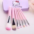 Professional Pack Hello Kitty 7 Makeup Foundation Powder Eye Shadow Brushes Set Make Up Brushes Set-Basic Cosmetic Tools. 