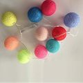 10 Cotton Balls Led String Lights Battery Dia 7Cm Garland Cotton Ball Light Chain Christmas Lights. 