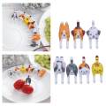 Set of 7 Animal Shape Fruit Fork for Bento Lunch Box Accessories Forks Kids. 
