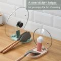 Foldable Plastic Spoon Rest Lid Holder Stand, Pots Lid Stand, Foldable Spoon Rest Holder Pot Lid Holder Stand Shelf Cooking Storage Stand Spoon Holder Stand With Lid Kitchen Organizer, Hanging Pot Lid Rack, Lid And Spoon Rest, Pot Cover Holder. 