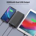 Portable Charger Power Bank 26800mah, Ultra-High Capacity Safer External Cell Phone Battery Pack Compact with High-Performance Cells & 2 USB Output, Smart Charge for Smartphone, Android, Tablet & etc. 