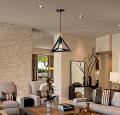 Multi Color Triangle Hanging Light | Ceiling Lamp | Pendant Light for Home, Office, Bedroom, TV Lounge | LED/Filament Bulb Compatible (Bulb Not Included). 