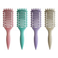 Curl Defining Brush,Hair Comb For Curly Hair,Curl With Prongs Define Styling Brush,Curved Vented Detangling Brush Styling Tool. 