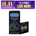 Durex Condoms Extended Pleasure 12 Pieces. 