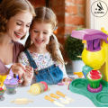 Playdough Ice Cream Parlor Set: Colorful Clay Pretend Play Kit for Kids - Fun and Educational Ice Cream Maker Machine Set with 6 Unique Clay Colors. 