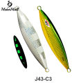 MeterMall Slow Flat Fall Jig, Luminous Vertical Jig, Artificial Lure Jig Fishing Lure, Speed Fast Jig Sea Fishing Jigging Spoon Lures, For Tuna Kingfish Bass Salmon 300g/400g/500g. 