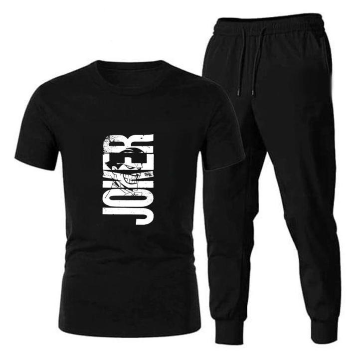 Joker New Summer Cool Printed T Shirt And Plain Matching Trouser Top Quality For Men