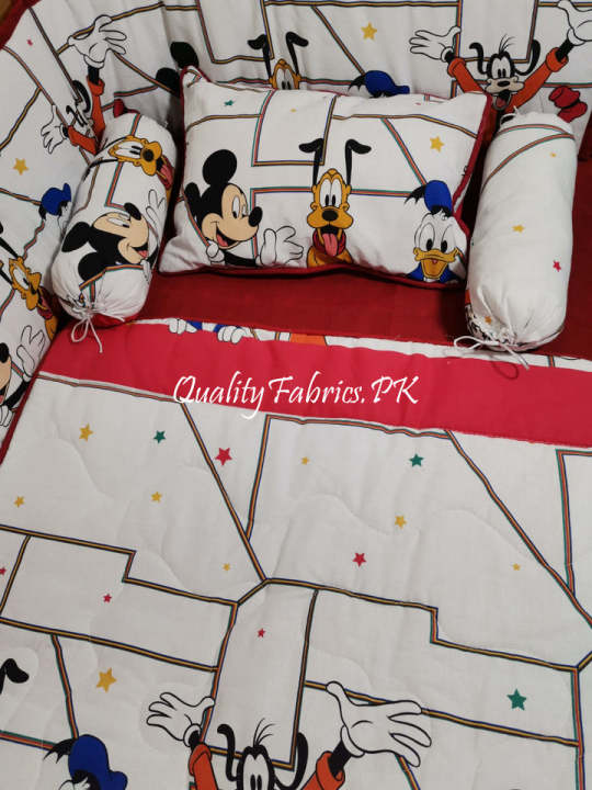 CS-636:%20Mickey%20Theme%20Cot%20Bedding%20Set%20-%20Image%202