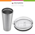 Techmanistan Reusable 500ml Double Wall Steel Coffee Tumbler, Travel Stanley Mug Water With Lid, Portable Cup Thermos. 